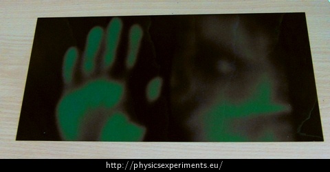 Fig. 2: Result of experiment when using thermo-sensitive film.