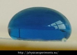 Figure 2: Water drop on a superhydrophobic surface